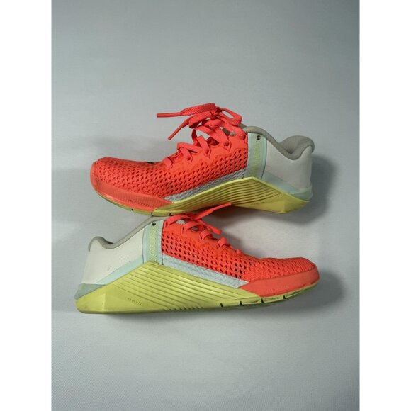 Nike Metcon 6 Training Shoes Womens Size 5.5 Orange Volt White Gym AT3160-800 - Picture 2 of 10